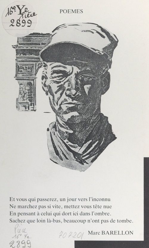 Couverture ebook de Poèmes, de Marc Barellon