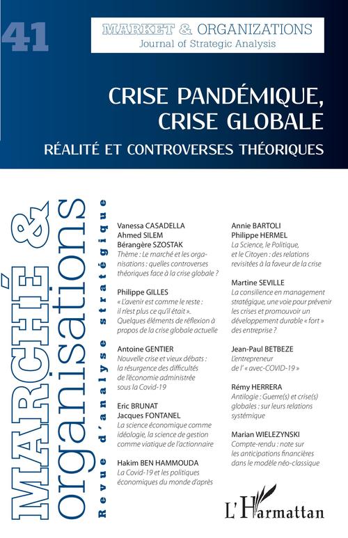 Couverture ebook de Crise pandémique, crise globale, de Revue Marche Et Organisations
