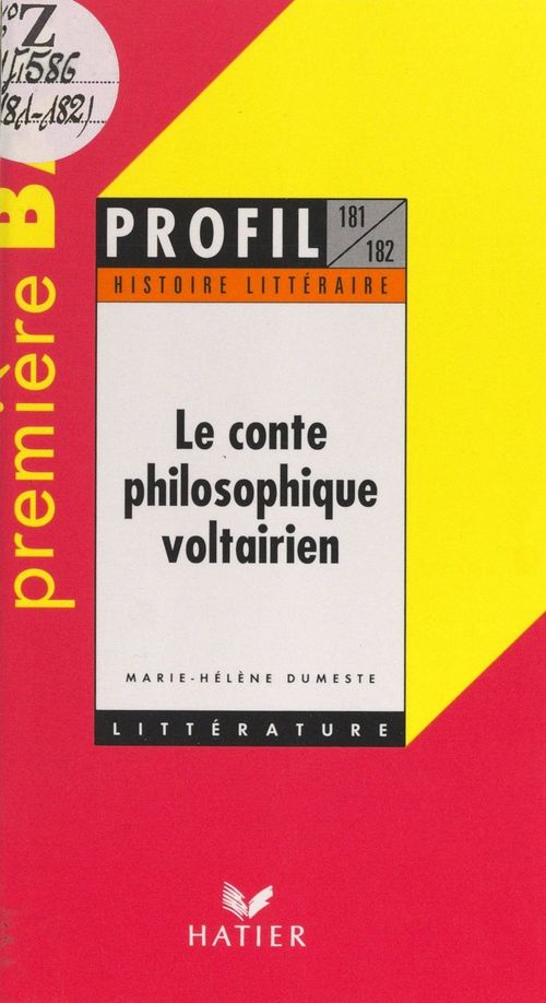ebook cover of Le conte philosophique voltairien, by Marie-hélène Dumeste
