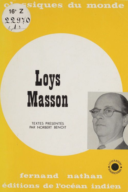 Couverture ebook de Loys Masson, de Norbert Benoit