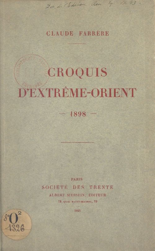ebook cover of Croquis d'Extrême-Orient, by Claude Farrere