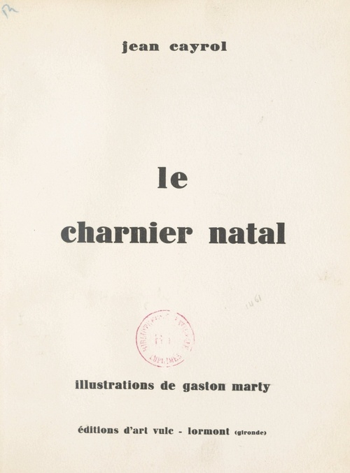 Couverture ebook de Le charnier natal, de Jean Cayrol