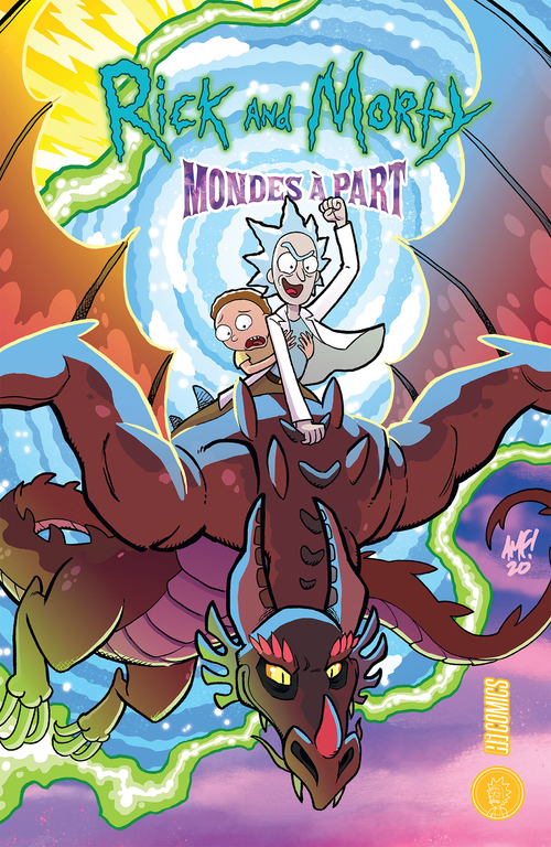 Couverture ebook de Rick & Morty : Mondes à part, de Tony Fleecs, Josh Trujillo