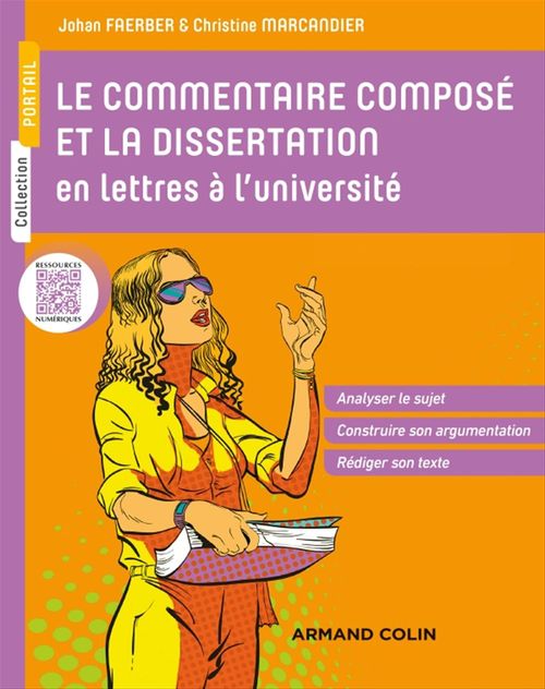 ebook cover of Le commentaire composé et la dissertation en lettres à l'université, by Johan Faerber, Christine Marcandier