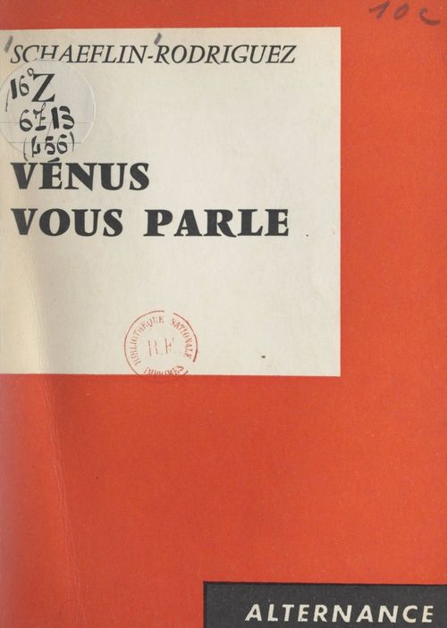 ebook cover of Vénus vous parle, by Schaeflin-Rodriguez