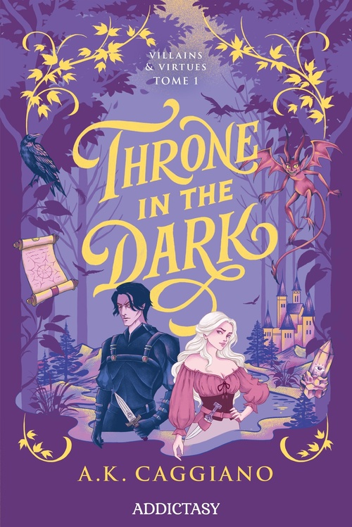 ebook cover of Villains & Virtues T01 : Throne in the Dark, by A. K. Caggiano