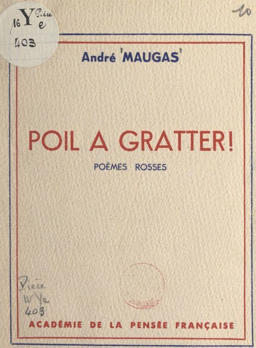 Couverture ebook de Poil à gratter !, de Andre Maugas