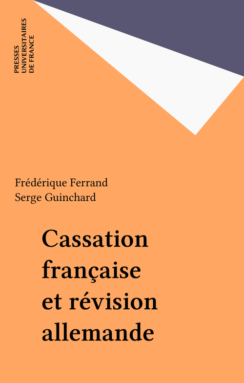 Couverture ebook de Cassation française et révision allemande, de Frédérique Ferrand