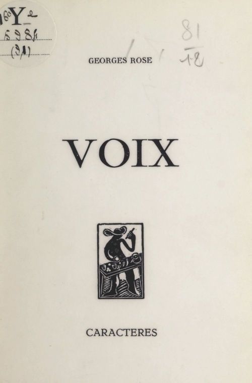 ebook cover of Voix : 1974, by Georges Rose