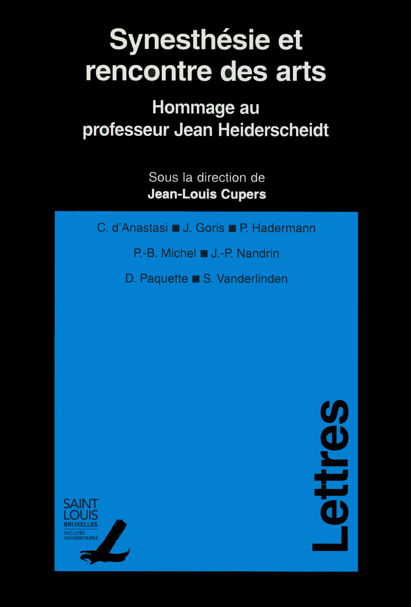 ebook cover of Synesthésie et rencontre des arts, by