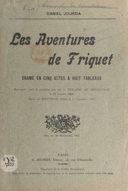 ebook cover of Les aventures de Friquet, by Daniel Jourda