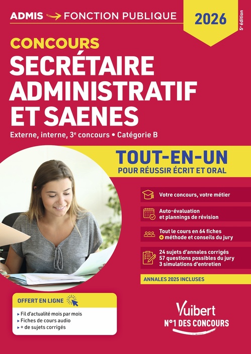 ebook cover of Concours Secrétaire administratif et SAENES - Catégorie B - Tout-en-un, by Marc Doucet, Loïc Goffe, René Guimet, Thibaut Klinger, Erwan Lhelgoualch