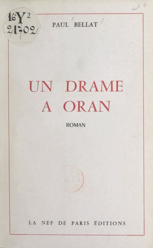 Couverture ebook de Un drame à Oran, de Paul Bellat