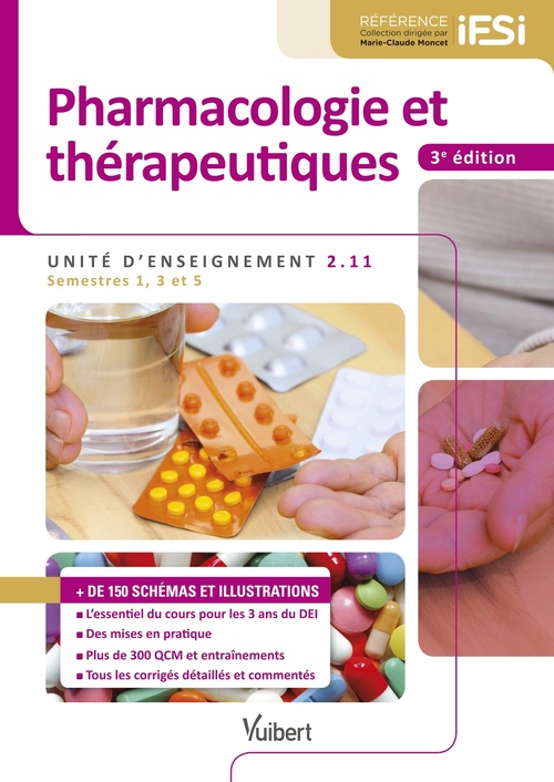 Couverture ebook de Pharmacologie et thérapeutiques - IFSI UE 2.11 (Semestres 1, 3 et 5), de Collectif