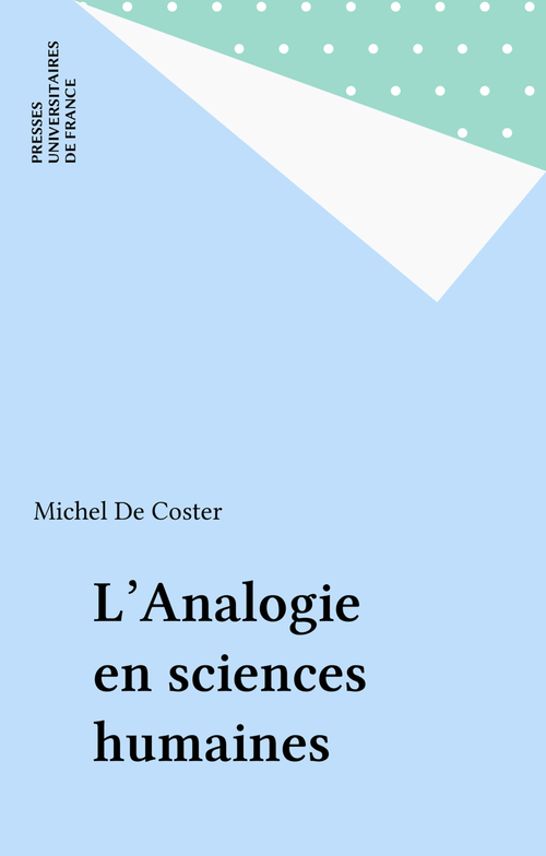 Couverture ebook de L'Analogie en sciences humaines, de