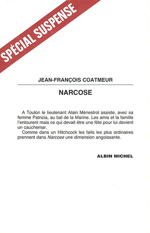 Couverture ebook de Narcose, de Jean-françois Coatmeur