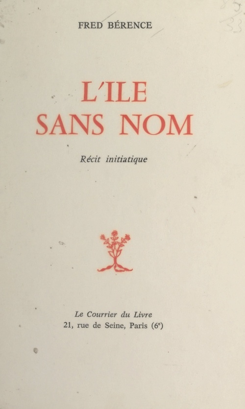 ebook cover of L'île sans nom, by Fred Berence