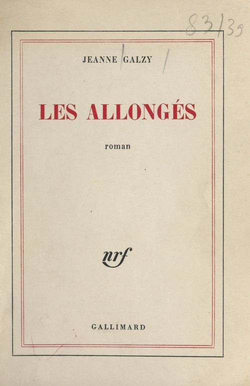 ebook cover of Les allongés, by Jeanne Galzy