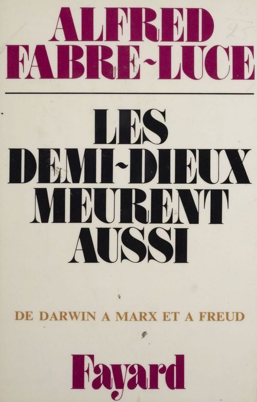 Couverture ebook de Les Demi-Dieux meurent aussi, de Alfred Fabre-Luce