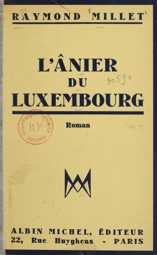 ebook cover of L'ânier du Luxembourg, by Raymond Millet