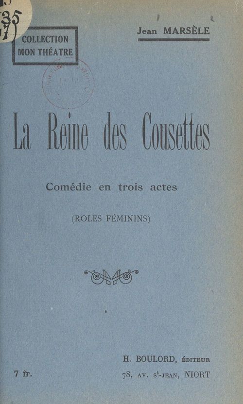 ebook cover of La reine des cousettes, by Jean Marsele