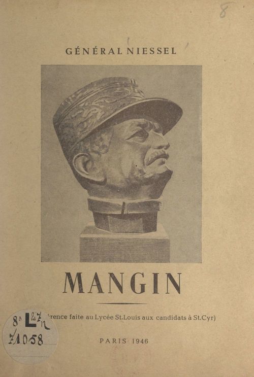 Couverture ebook de Mangin, de Albert Niessel