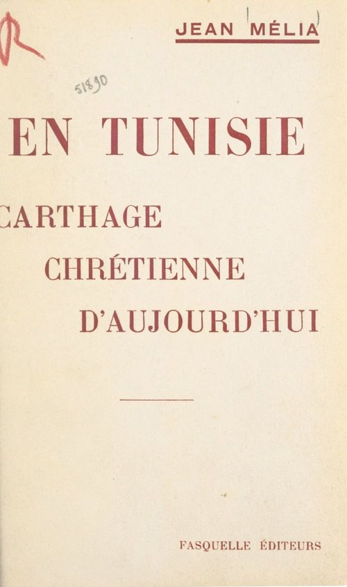 ebook cover of En Tunisie, by Jean Melia
