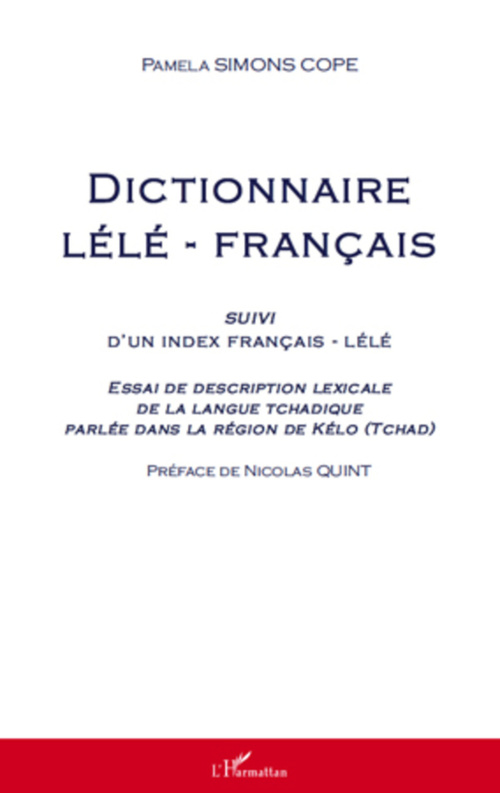 ebook cover of Dictionnaire lélé-français suivi d'un index français-lélé, by Simons Cope Pamela
