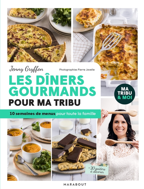 Couverture ebook de Les dîners gourmands pour ma tribu, de Jenny Gryffon, Pierre Javelle