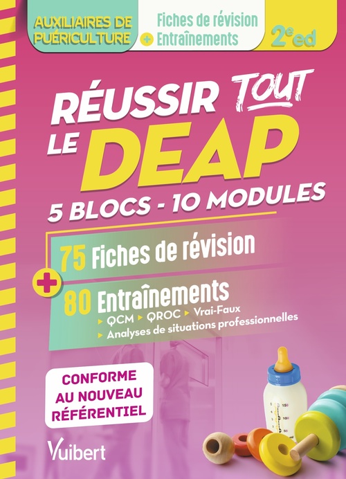 Couverture ebook de Auxiliaire de puériculture : Réussir tout le DEAP, de Frédérique Jaquet