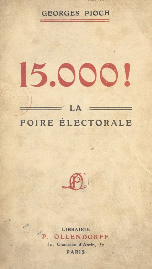 Couverture ebook de 15.000 !, de Georges Pioch