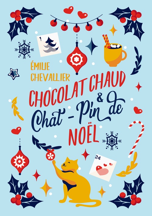Couverture ebook de Chocolat Chaud & Chat-Pin de Noël, de Emilie Chevallier