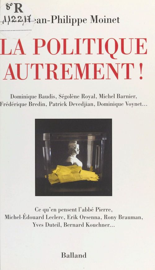 Couverture ebook de La politique autrement !, de Jean-philippe Moinet