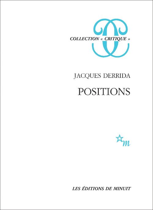 ebook cover of Positions, by Jacques Derrida