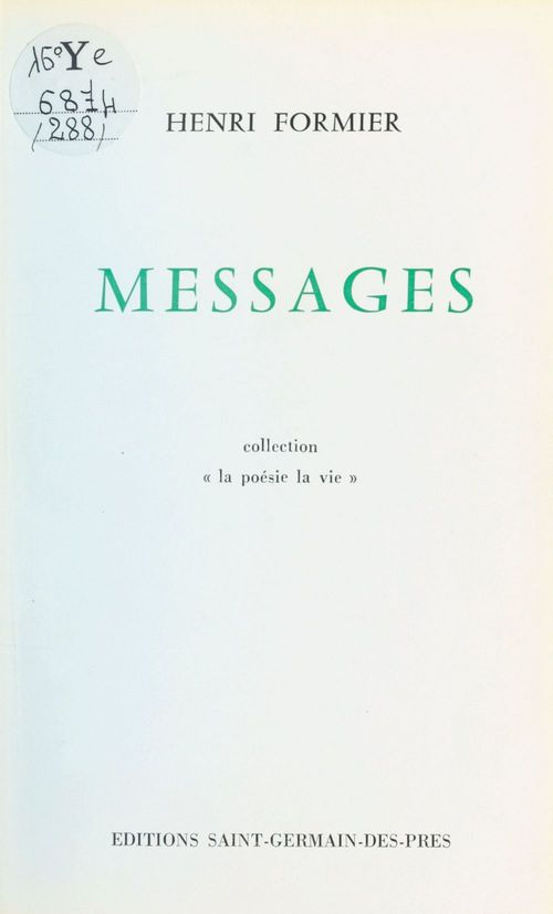 Couverture ebook de Messages, de Henri Formier