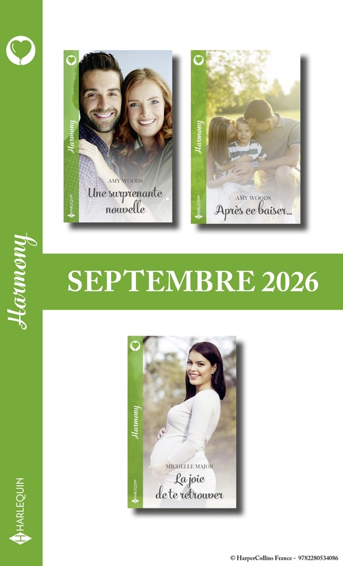 Couverture ebook de Pack mensuel Harmony - 3 romans (Septembre 2026), de Collectif