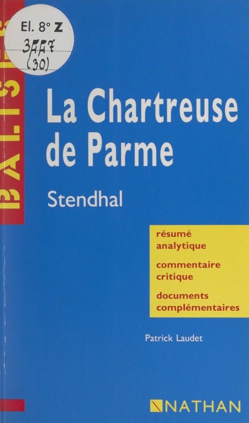 ebook cover of La Chartreuse de Parme, by Patrick Laudet