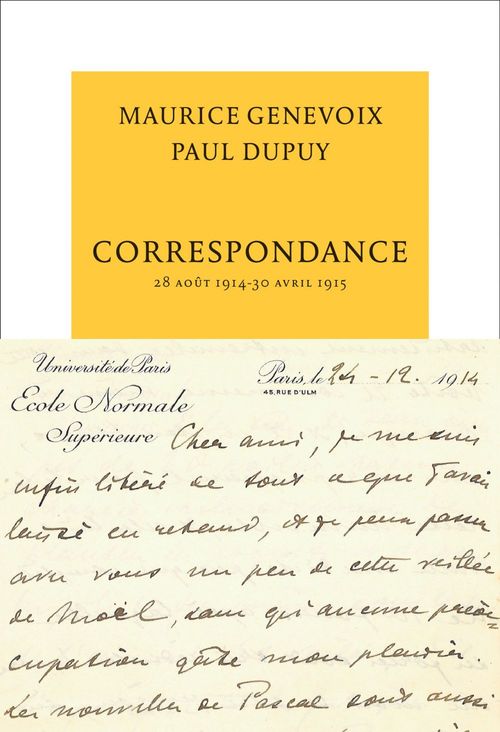 Couverture ebook de Correspondance, de Paul Dupuy, Maurice Genevoix