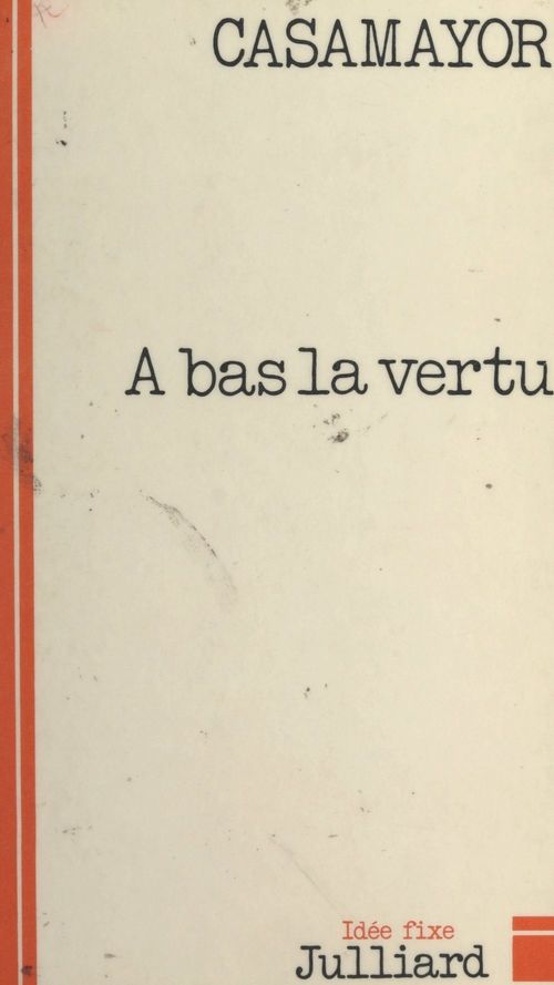 ebook cover of À bas la vertu, by Casamayor