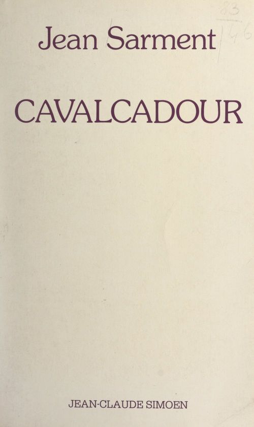 ebook cover of Cavalcadour, by Jean Sarment