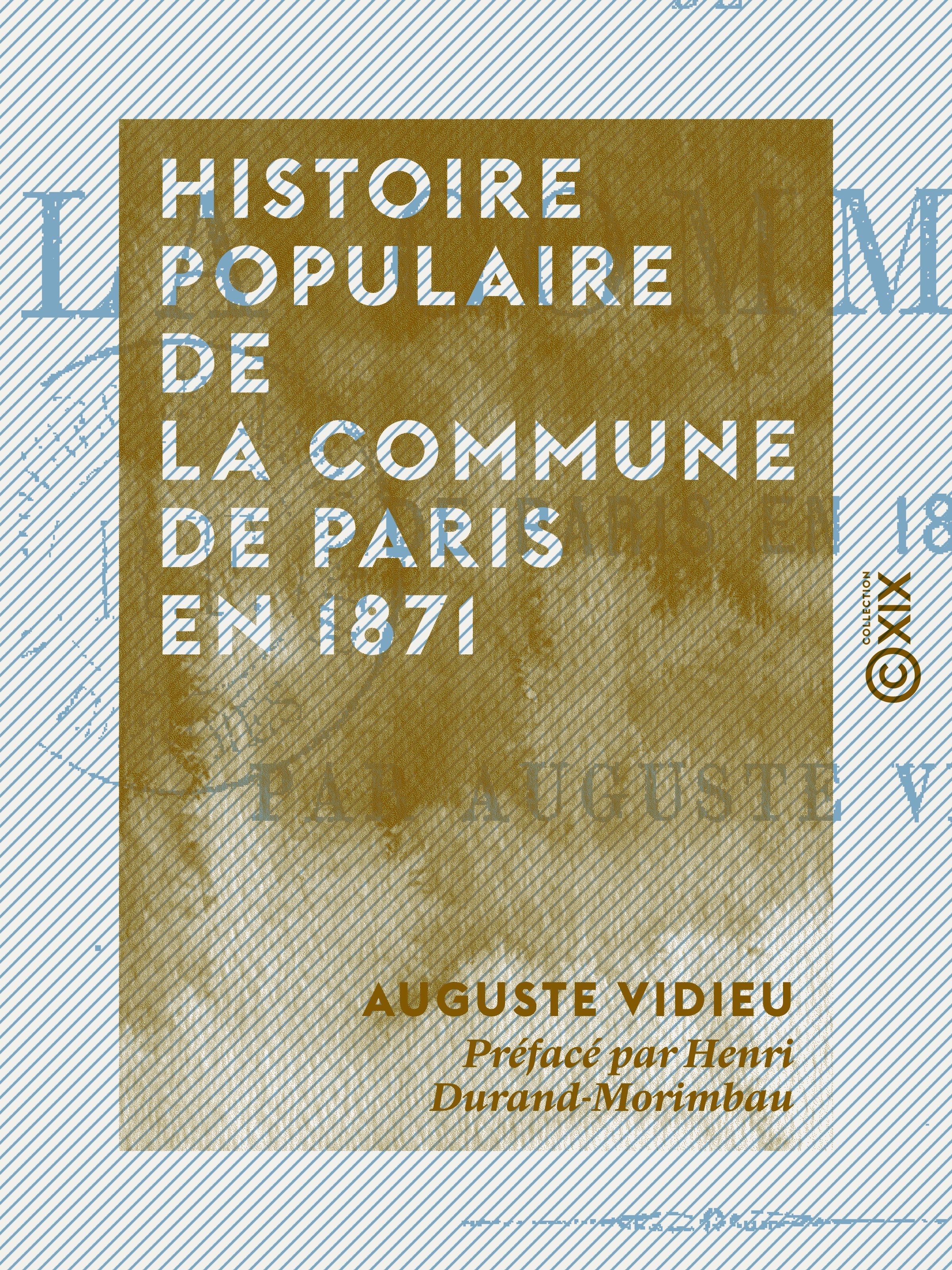 Couverture ebook de Histoire populaire de la Commune de Paris en 1871, de Auguste Vidieu