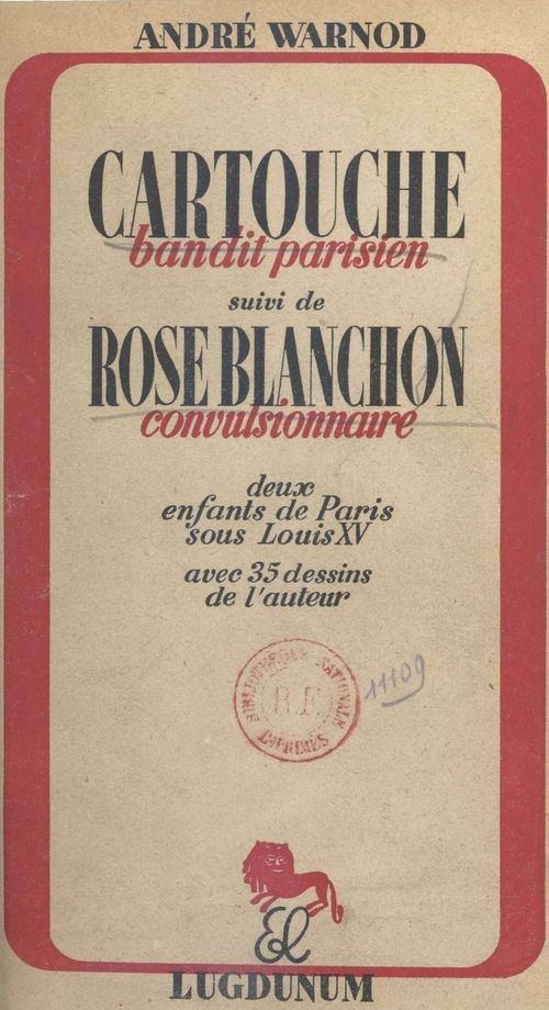Couverture ebook de Cartouche, bandit parisien, de Andre Warnod