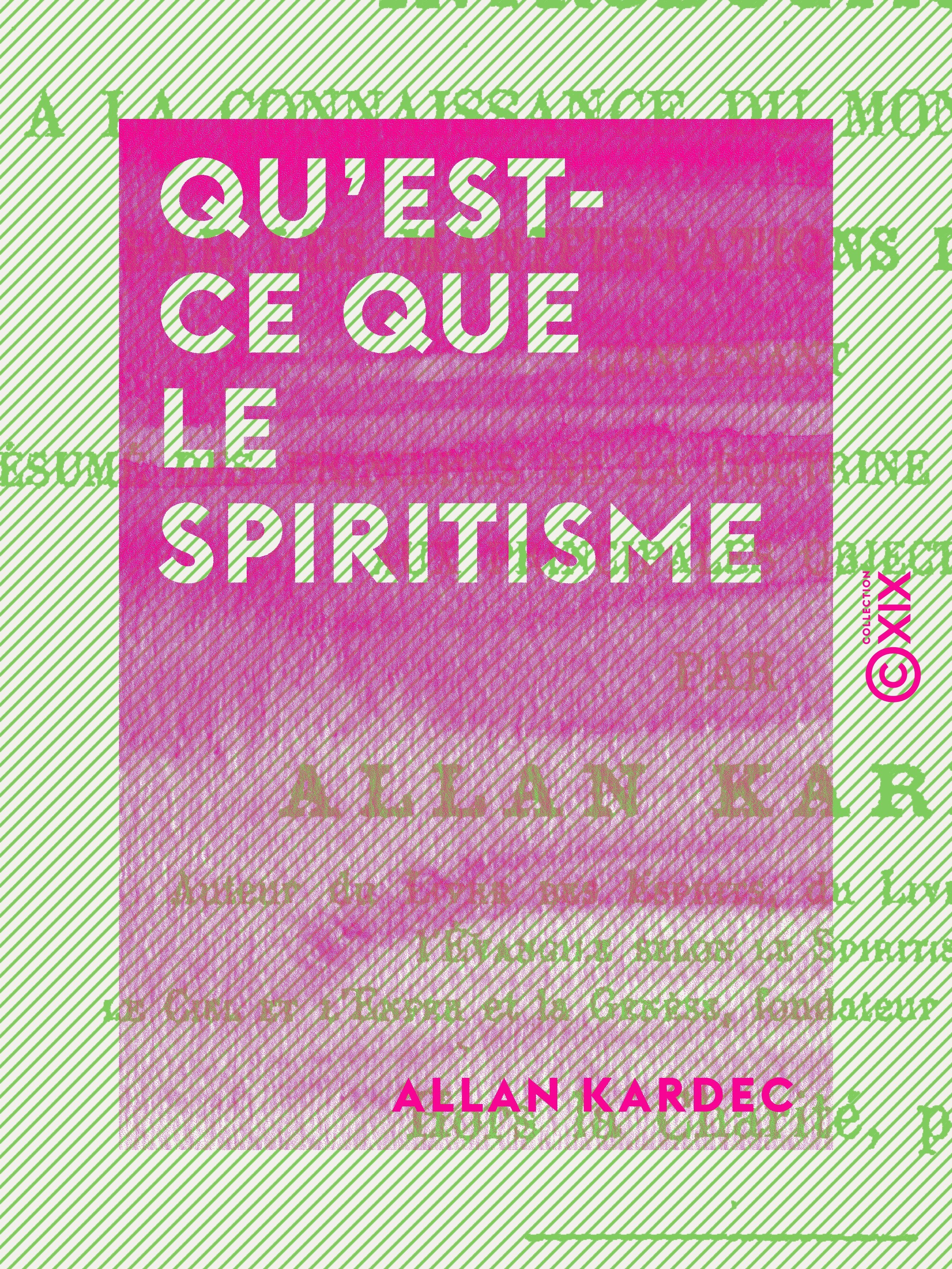 ebook cover of Qu'est-ce que le spiritisme, by Allan Kardec