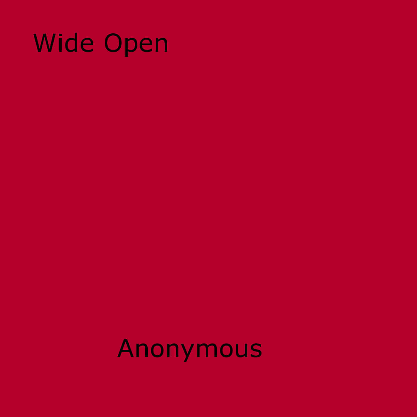 Couverture ebook de Wide Open, de Anon Anonymous