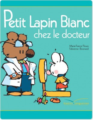 Couverture ebook de Petit Lapin Blanc chez le docteur, de Marie-France Floury