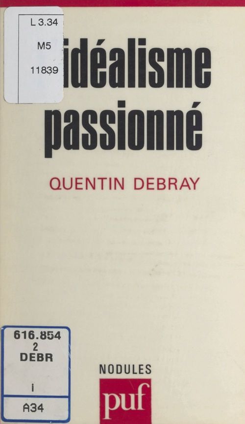 ebook cover of L'idéalisme passionné, by Quentin Debray