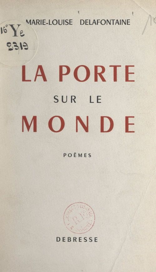 ebook cover of La porte sur le monde, by Marie-Louise Delafontaine