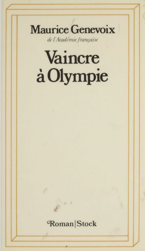 ebook cover of Vaincre à Olympie, by Maurice Genevoix
