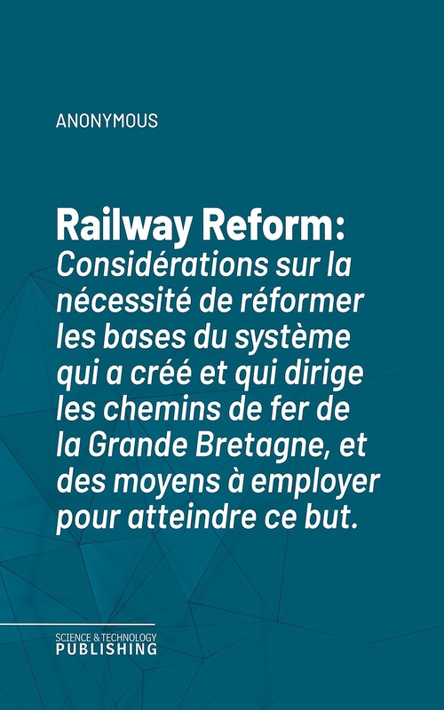 ebook cover of Railway Reform, by Anonymous