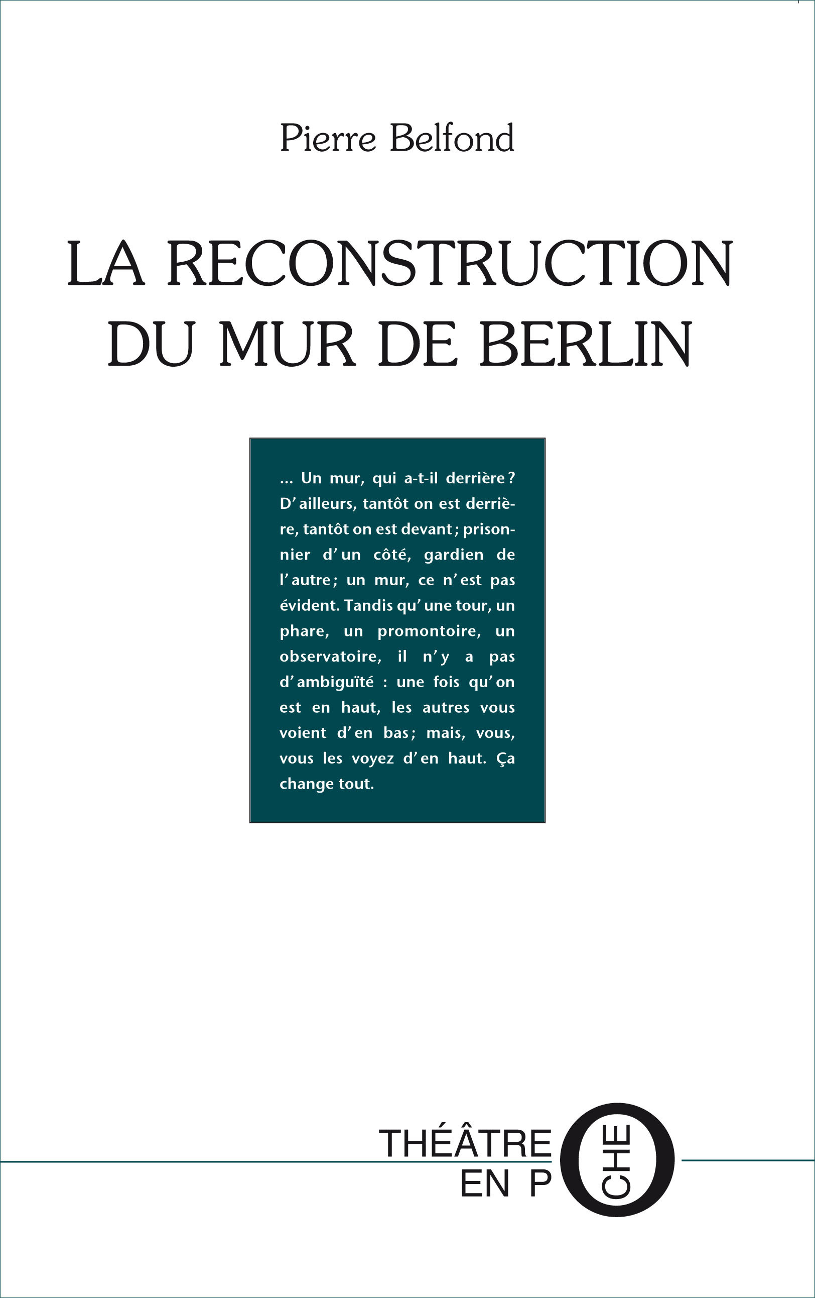 Couverture ebook de La Reconstruction du mur de Berlin, de Pierre Belfond
